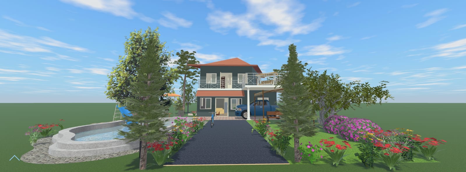 Bungalow House Design by Saikas